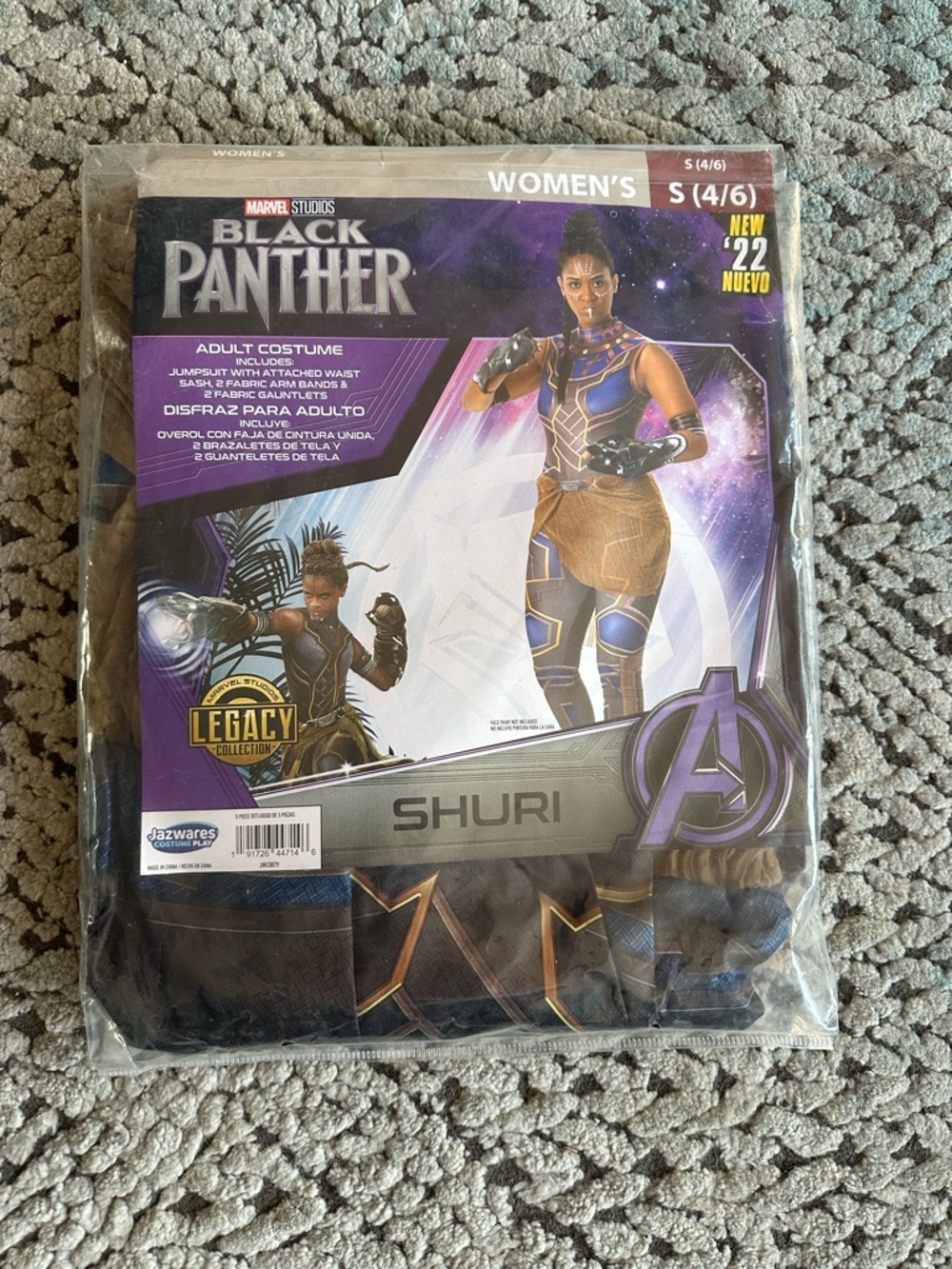 Marvel Black Panther Shuri Women’s Costume - Purple, Gold, Black